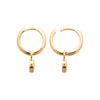 Burren Jewellery 18k gold plate lucky star huggie earrings alt