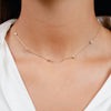 Burren Jewellery 18k gold plate our first touch necklace on model 