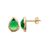 Burren Jewellery 18k gold plated place to call home green earrings side