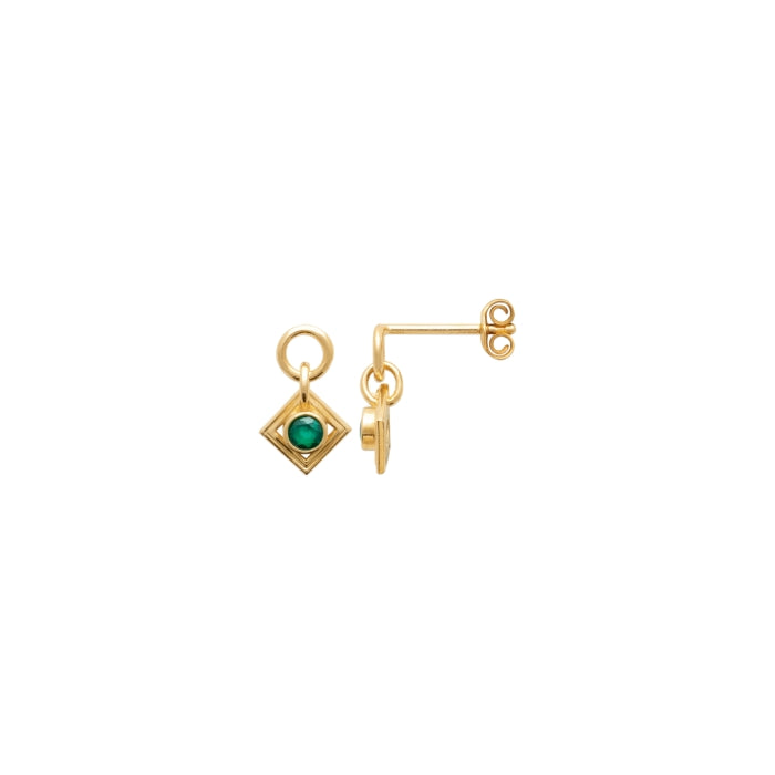 Burren Jewellery 18k gold plate polina earrings side 