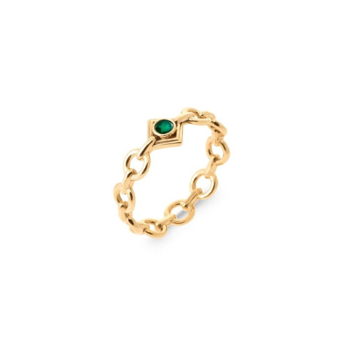 Burren Jewellery 18k gold plate polina ring side 