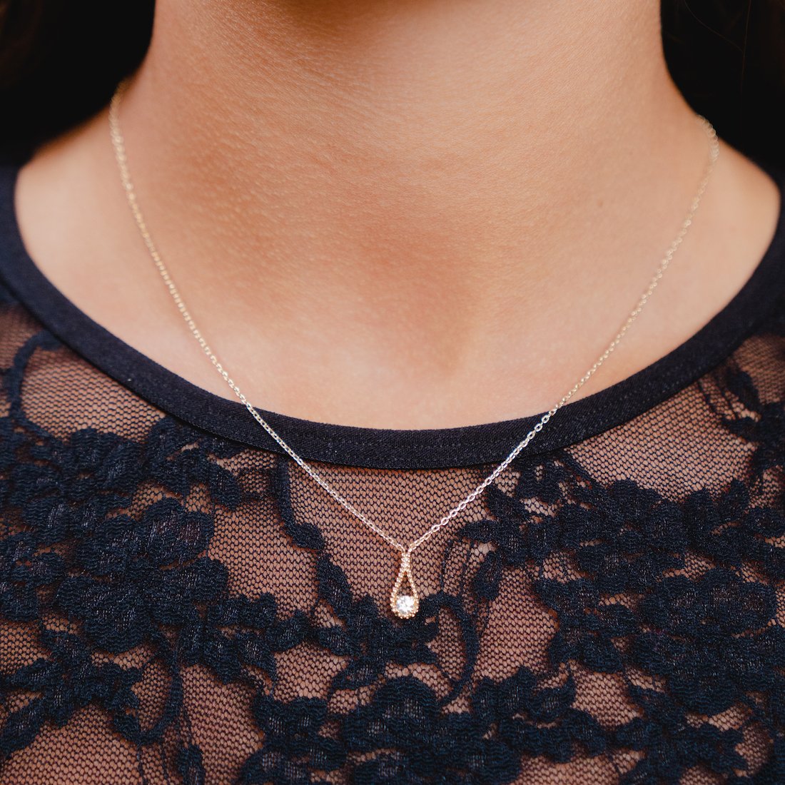 Burren Jewellery 18k gold plate return us home necklace