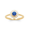 Burren Jewellery 18k gold plate rising sun classical sapphire colour ring alt