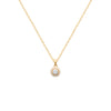 18K gold plate ‘Rising Sun’ Pendant set with Cubic Zirconia in a cluster style chain