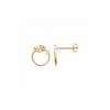 Burren Jewellery 18k gold plate simple life earrings side