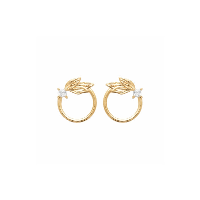 Burren Jewellery 18k gold plate simple life earrings
