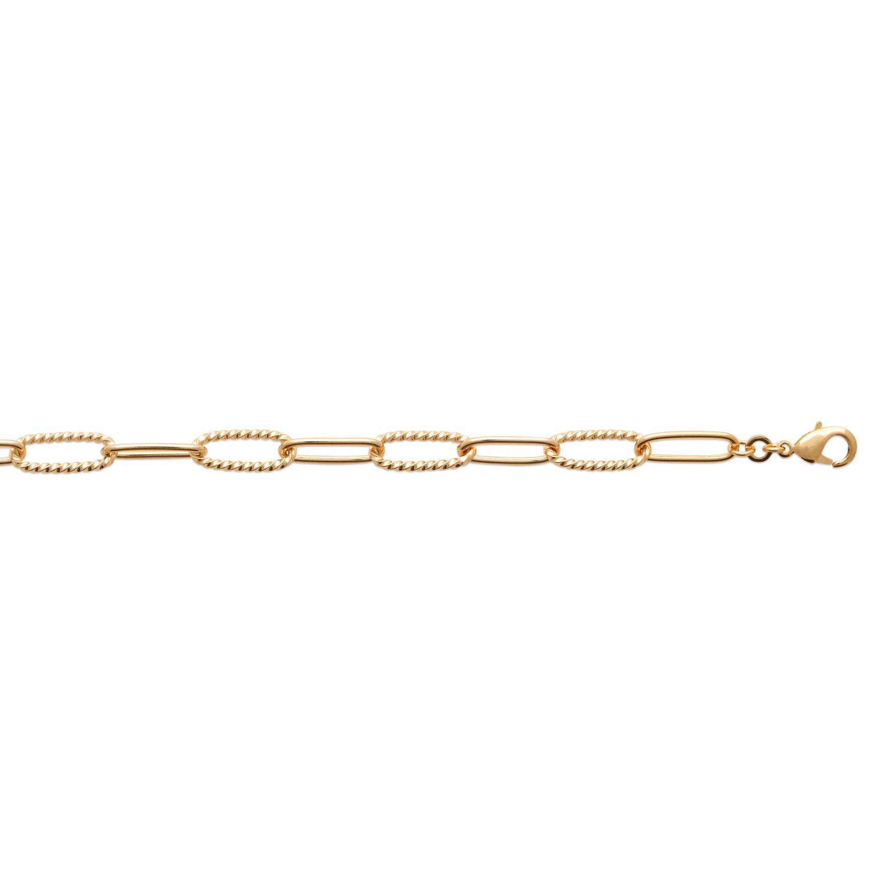 Burren Jewellery 18k gold plate street light chain delicate bracelet alt 2