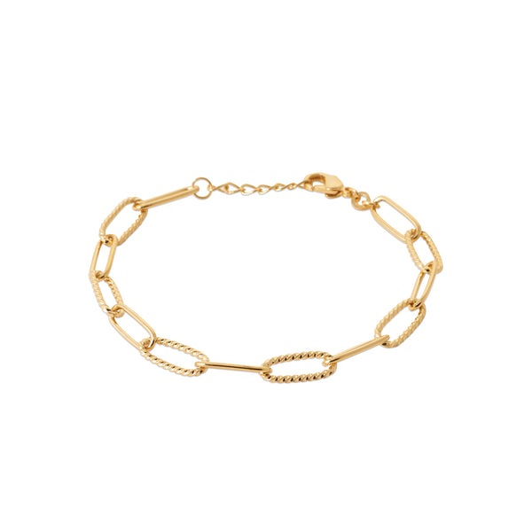 Burren Jewellery 18k gold plate street light chain delicate bracelet