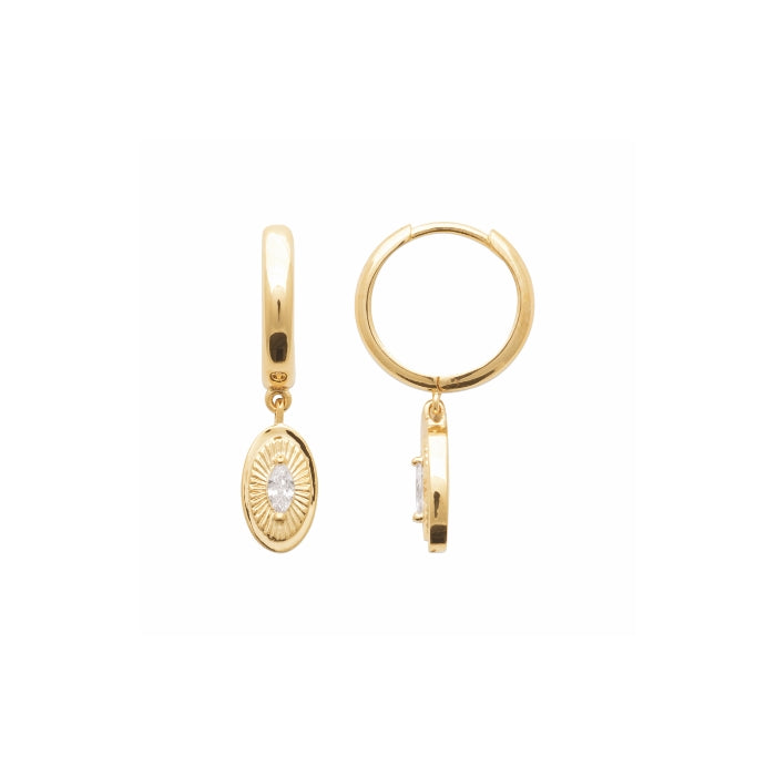 Burren Jewellery 18k gold plate sweet dreams earrings side
