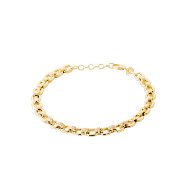 Burren Jewellery 18k gold plate tears of the sky bracelet circle