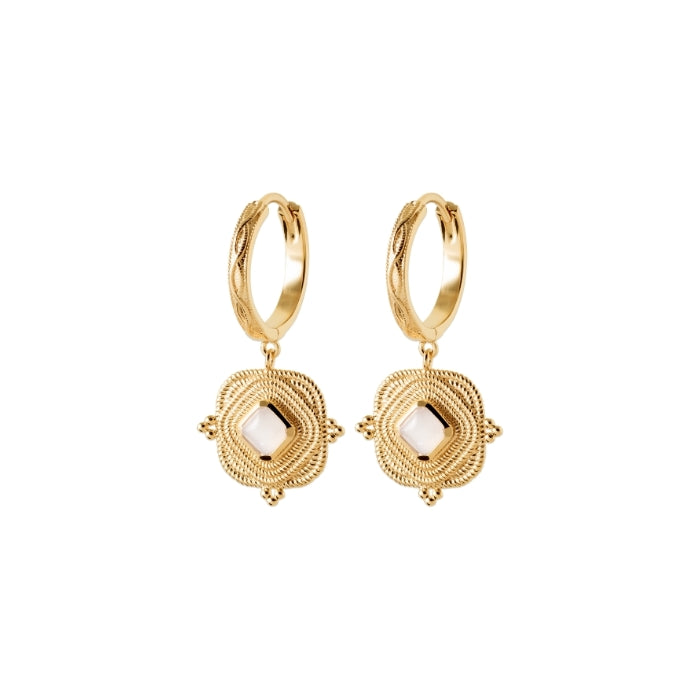 Burren Jewellery 18k gold plate the oasis earrings