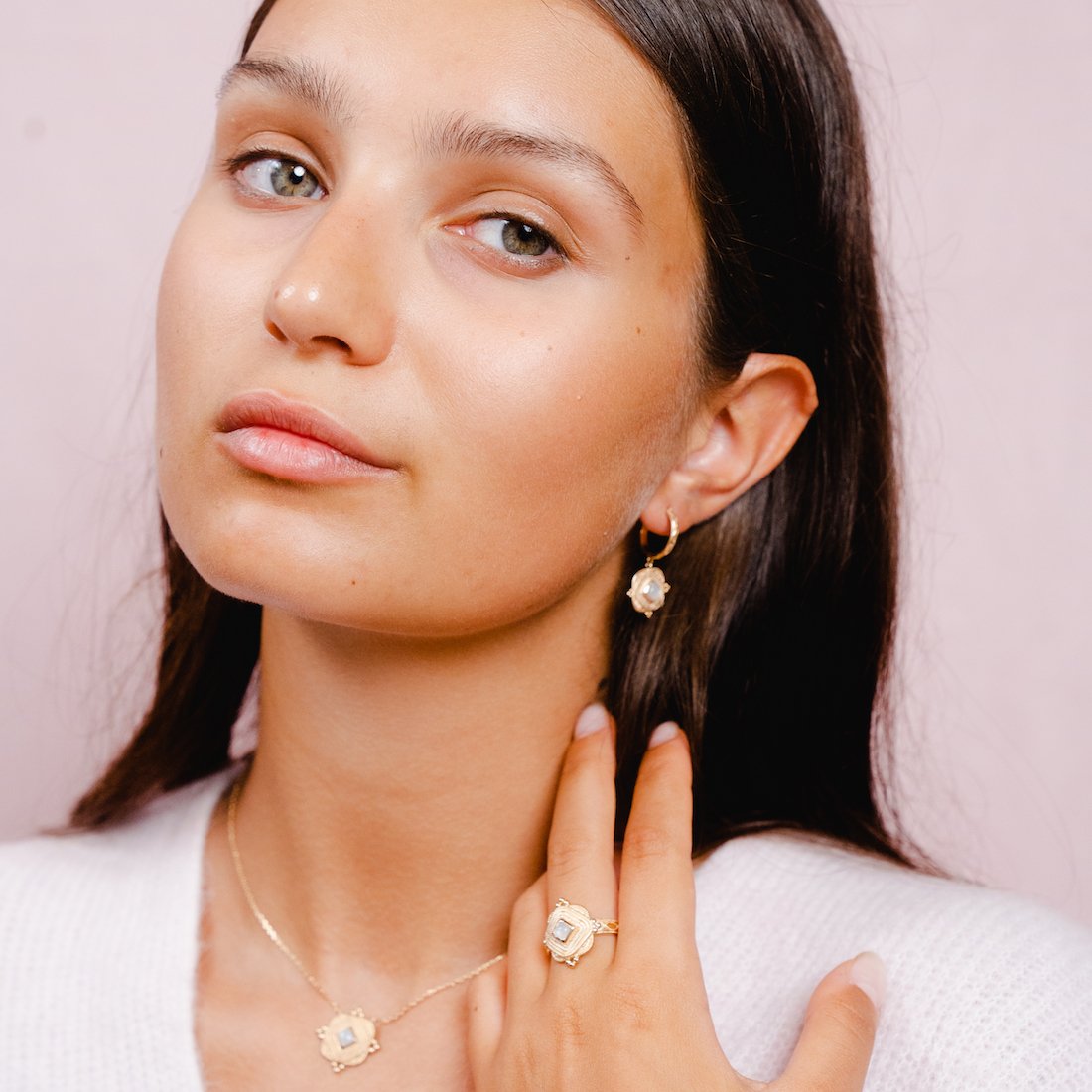 Burren Jewellery 18k gold plate the oasis necklace full