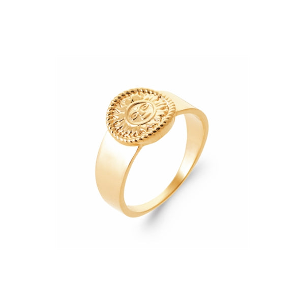 Burren Jewellery 18k gold plate time before light ring side