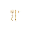 Burren Jewellery 18k gold plate universal beauty earrings side