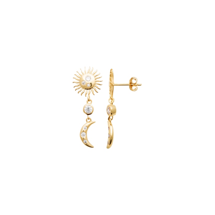 Burren Jewellery 18k gold plate universal beauty earrings side
