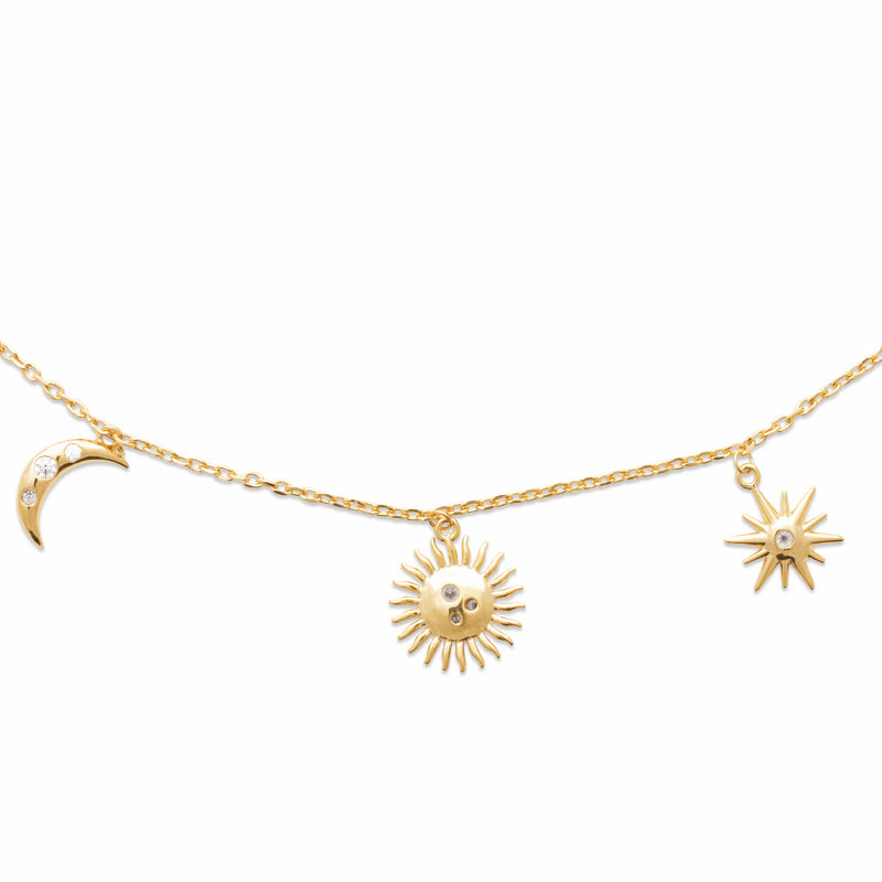 Burren Jewellery 18k gold plate universal beauty necklace