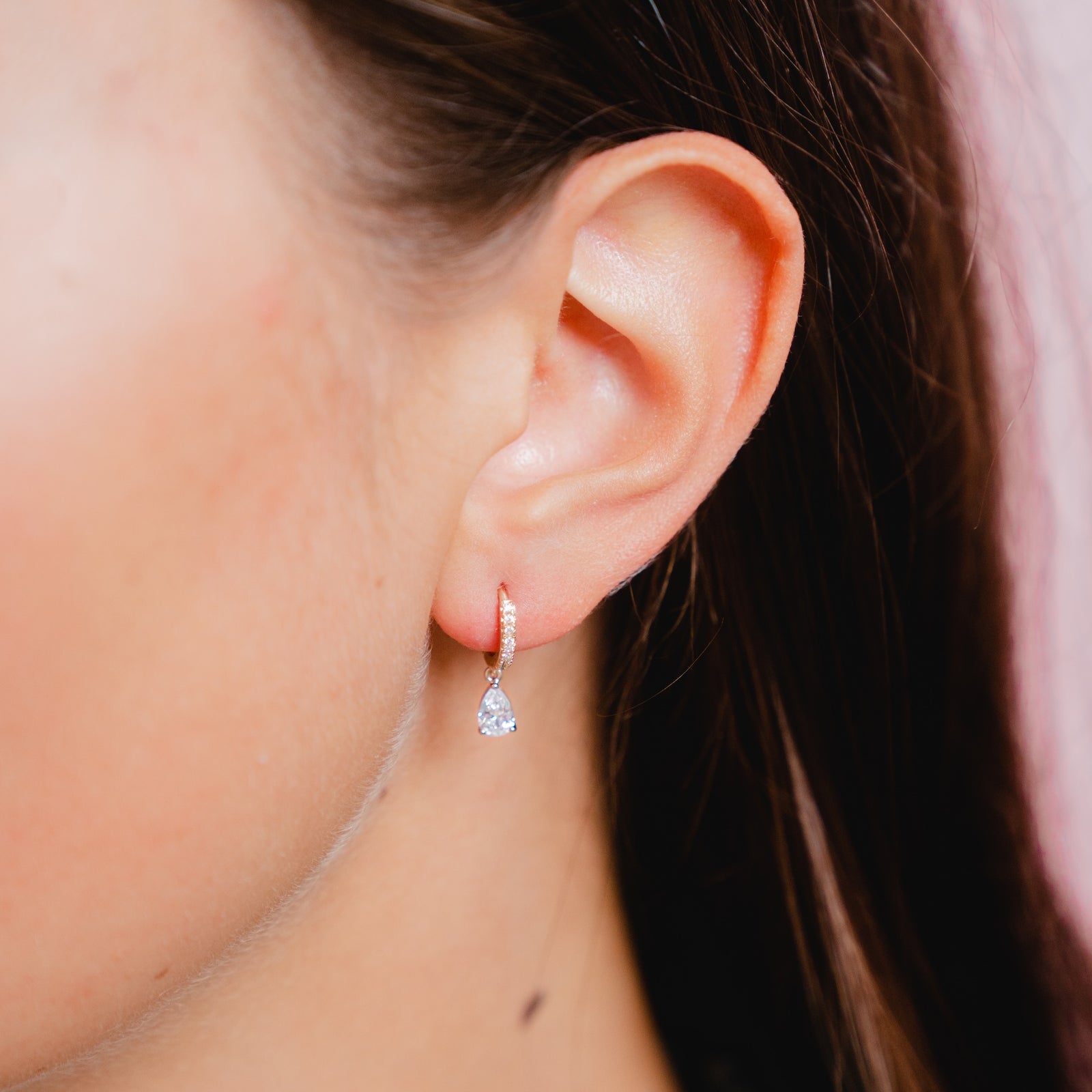 Burren Jewellery 18k gold plate wait with me huggie earrings