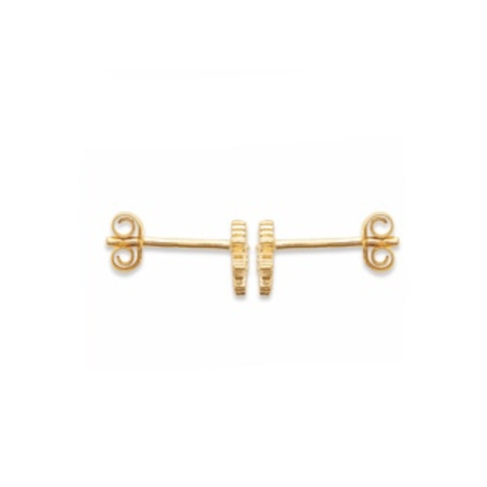 Burren Jewellery 18k gold plate we're fine earrings side