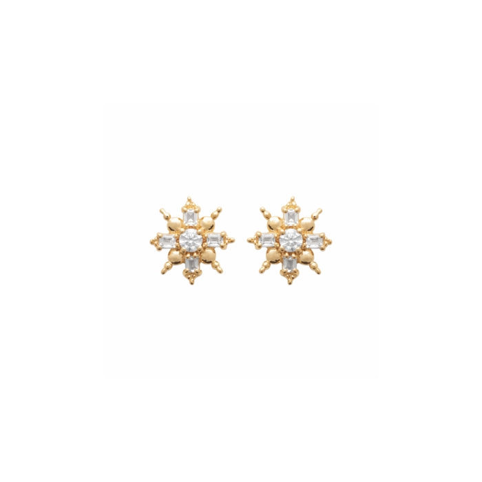 Burren Jewellery 18k gold plate wishing sky earrings