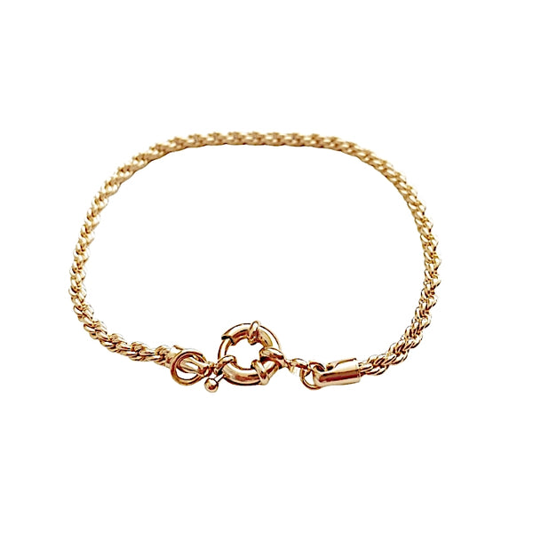 Burren Jewellery 18k gold plate won't let you go chain bracelet full