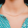 Burren Jewellery 18k gold plate won't let you go chain necklace close model