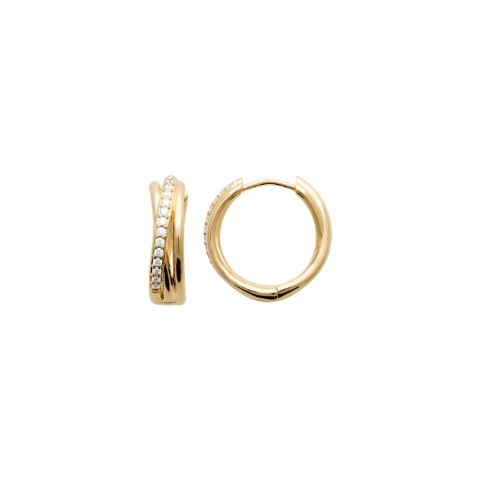 Burren Jewellery 18k gold plate wrapped in desire earrings medium side 