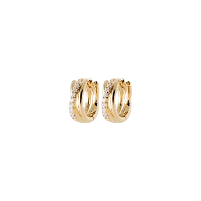 Burren Jewellery 18k gold plate wrapped in desire earrings small 