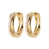 Burren Jewellery 18k gold plate wrapped in desire hoop earrings small 2