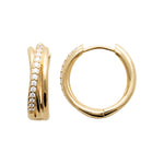 Burren Jewellery 18k gold plate wrapped in desire hoop earrings small alt