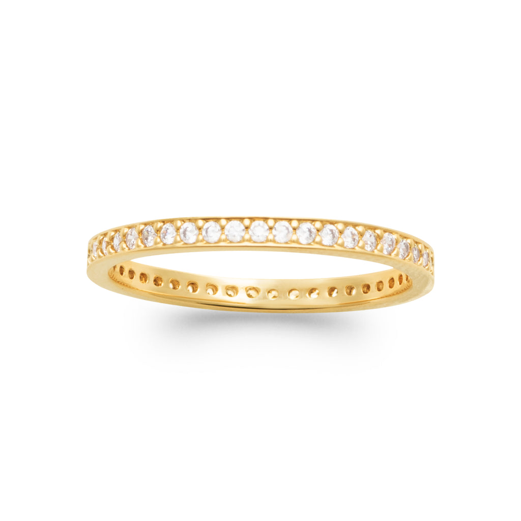 Burren Jewellery 18k gold plate zepheria stacking minimal ring alt