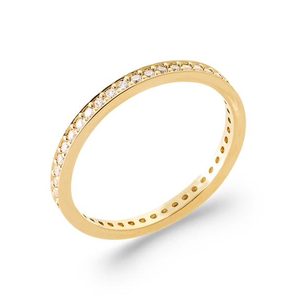 Burren Jewellery 18k gold plate zepheria stacking minimal ring