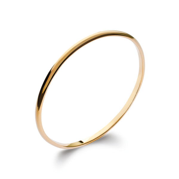 Burren Jewellery 18k gold plated Nitty gritty Bangle angle