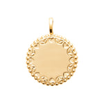 burren jewellery 18k gold plated moon inspired disk pendant 