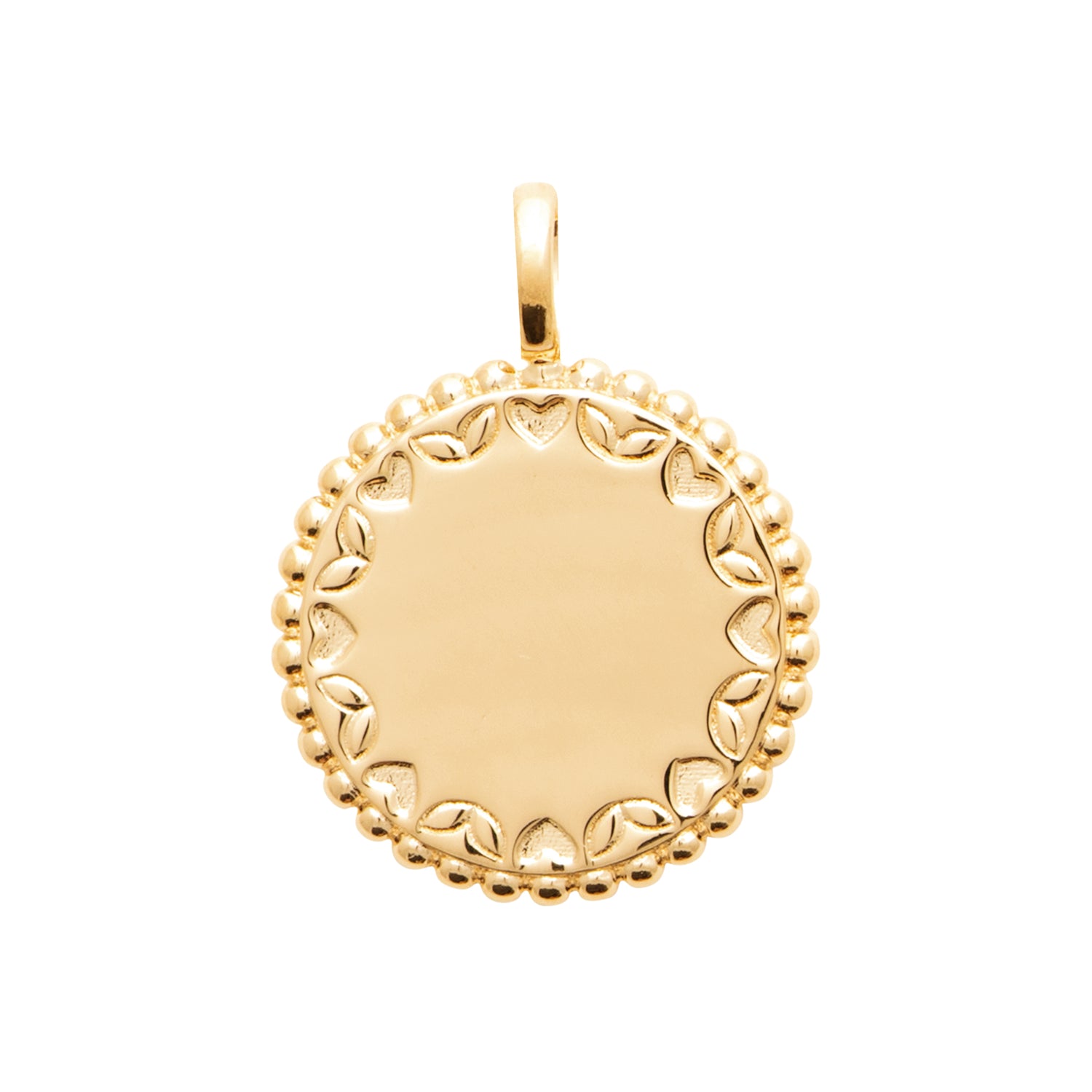 burren jewellery 18k gold plated moon inspired disk pendant 