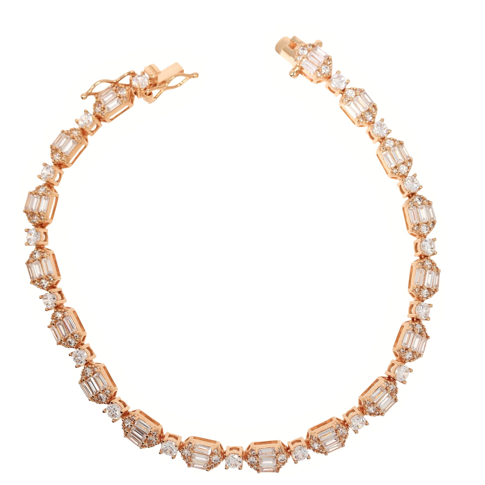 Burren Jewellery 8k gold plated tennis Bracelet