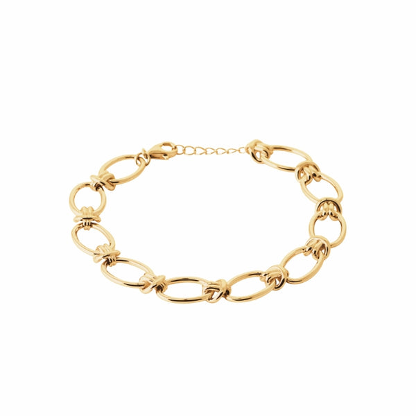 Burren Jewellery 18k gold plated all tied up bracelet-circle