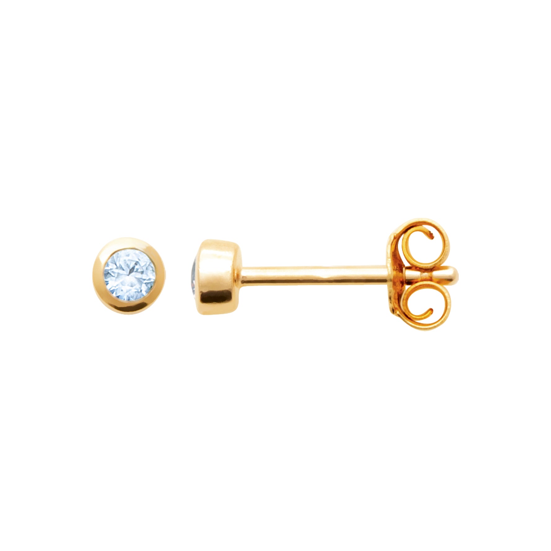 burren jewellery small blue stone stud earrings 