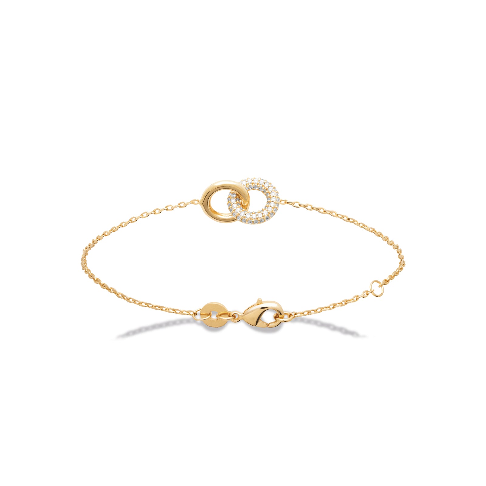 Burren Jewellery 18k gold plated backyard memories bracelet circle
