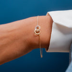 Burren Jewellery 18k gold plated backyard memories bracelet model