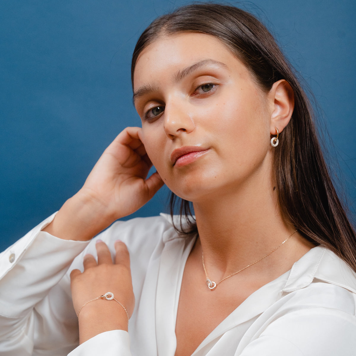 Burren Jewellery 18k gold plated backyard memories necklace model full