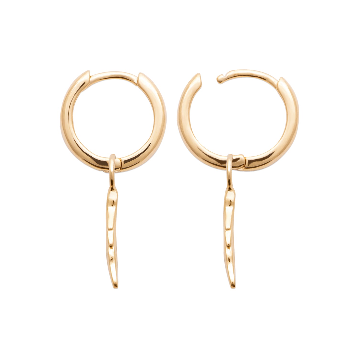 Burren Jewellery 18k gold plated blowing in the wind earrings alt