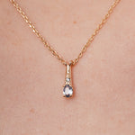burren jewellery 18k gold plated blue stone dainty necklace 