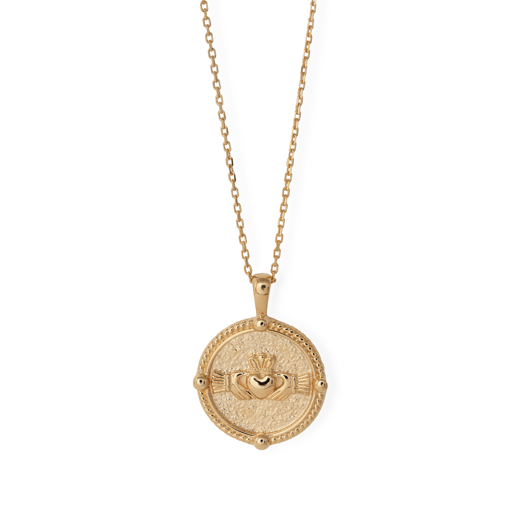 Burren Jewellery 18k gold plated claddagh inspired pendant