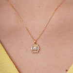 burren jewellery 18k gold plated classic style cz stone pendant 