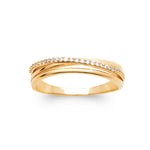 burren jewellery 18k gold plated classic style weave ring