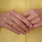 burren jewellery 18k gold plated classic style weave ring