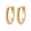 Burren Jewellery 18k gold plated coiled medium huggie hoop earrings alt