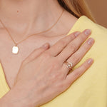 burren jewellery dainty ball style band stacking ring