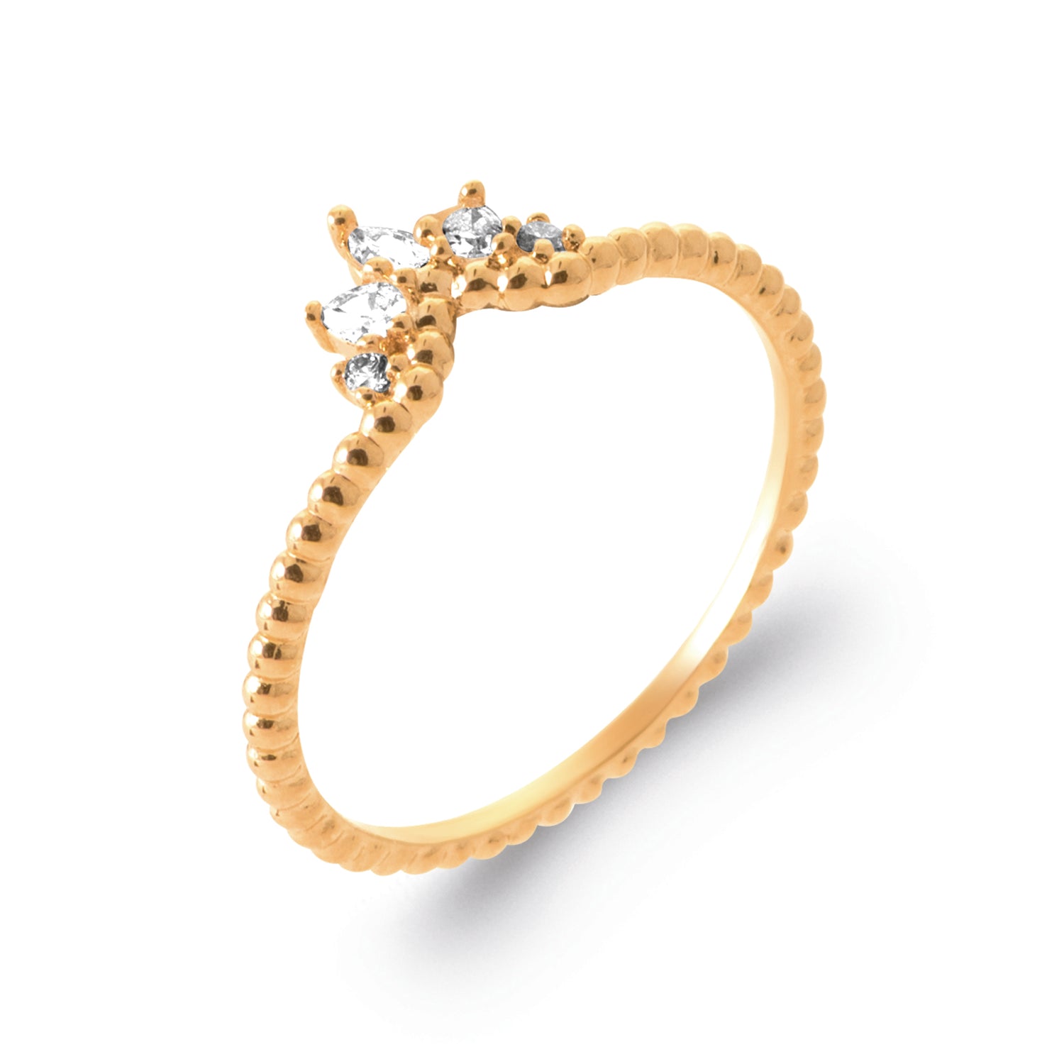 burren jewellery dainty ball style band stacking ring