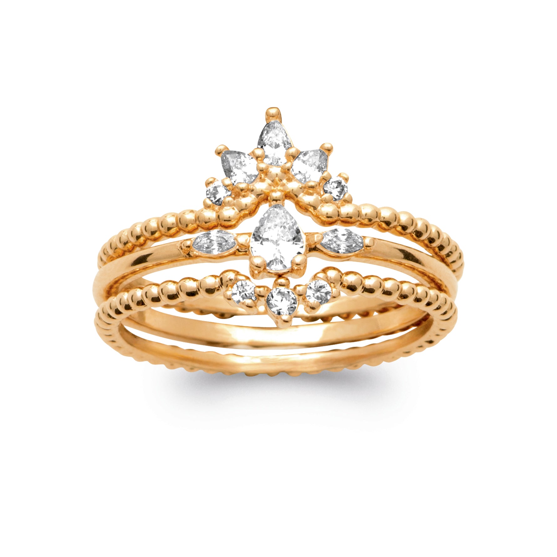 burren jewellery 18k gold plated thin band stacking ring 